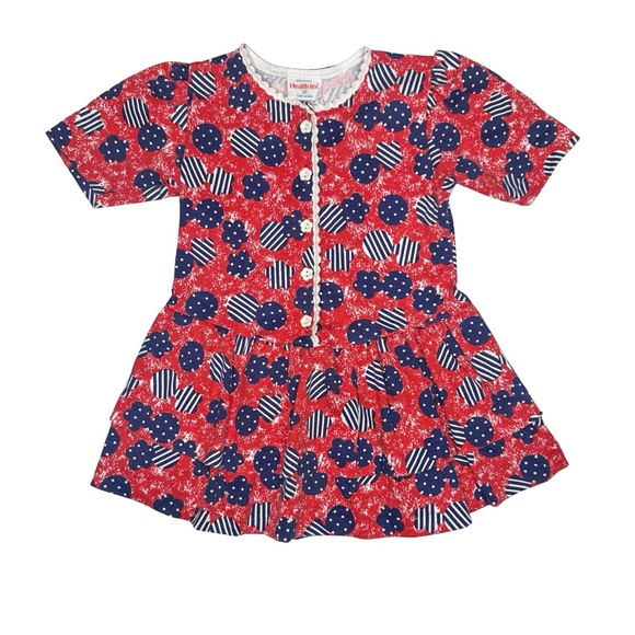 Vintage Healthtex Flowers And Circles Dress - Picture 1 of 5